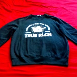 Medium TRUE religion black sweater MSRP: $80.00